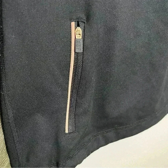 ABERCROMBIE & FITCH Black and Olive Funnel Neck Long Sleeve Top | Size XS - Picture 6 of 7